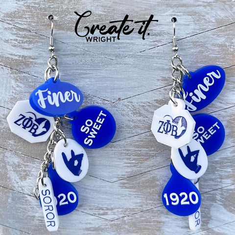 Charmed Zeta Phi Beta Earrings